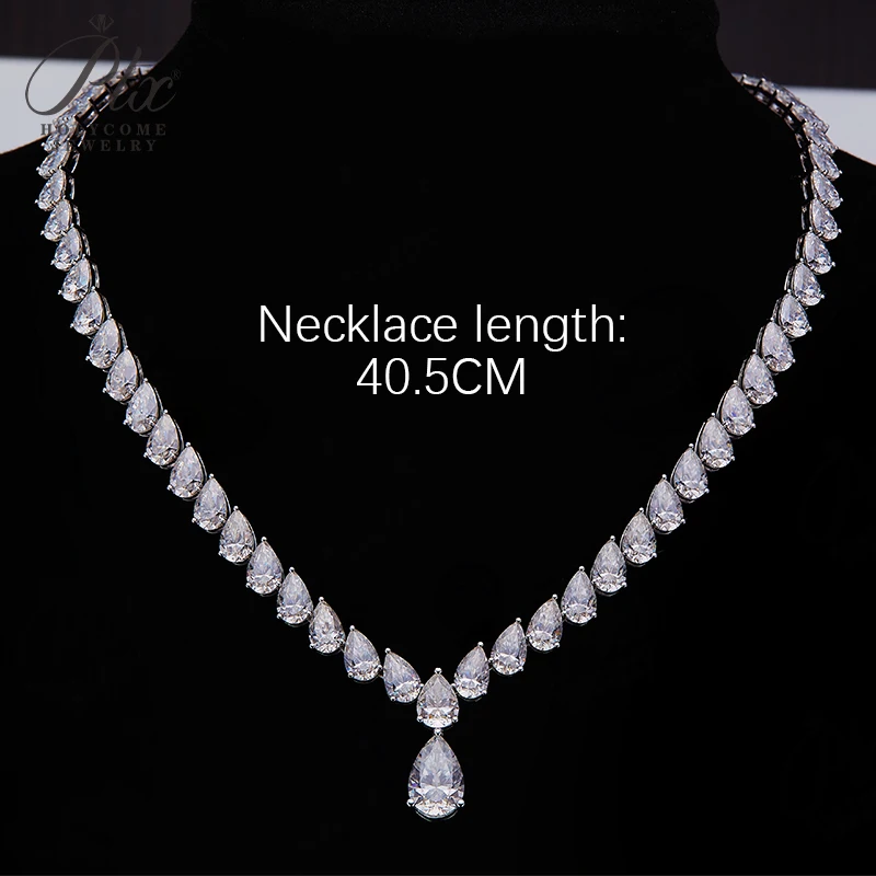 

Moissanite Necklace Hip-Hop Tennis Solid 925 Sterling Silver With GRA D Color for Woman Men Party Anniversary Wedding Jewelry