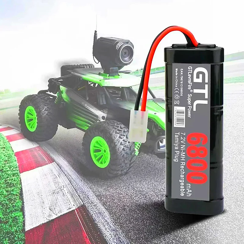 New 7.2VBattery 6800mAh NiMH Batteries Pack For RC Car Truck Buggy Boat Tank 7.2v Ni-Mh Baterias With Tamiya Connectors