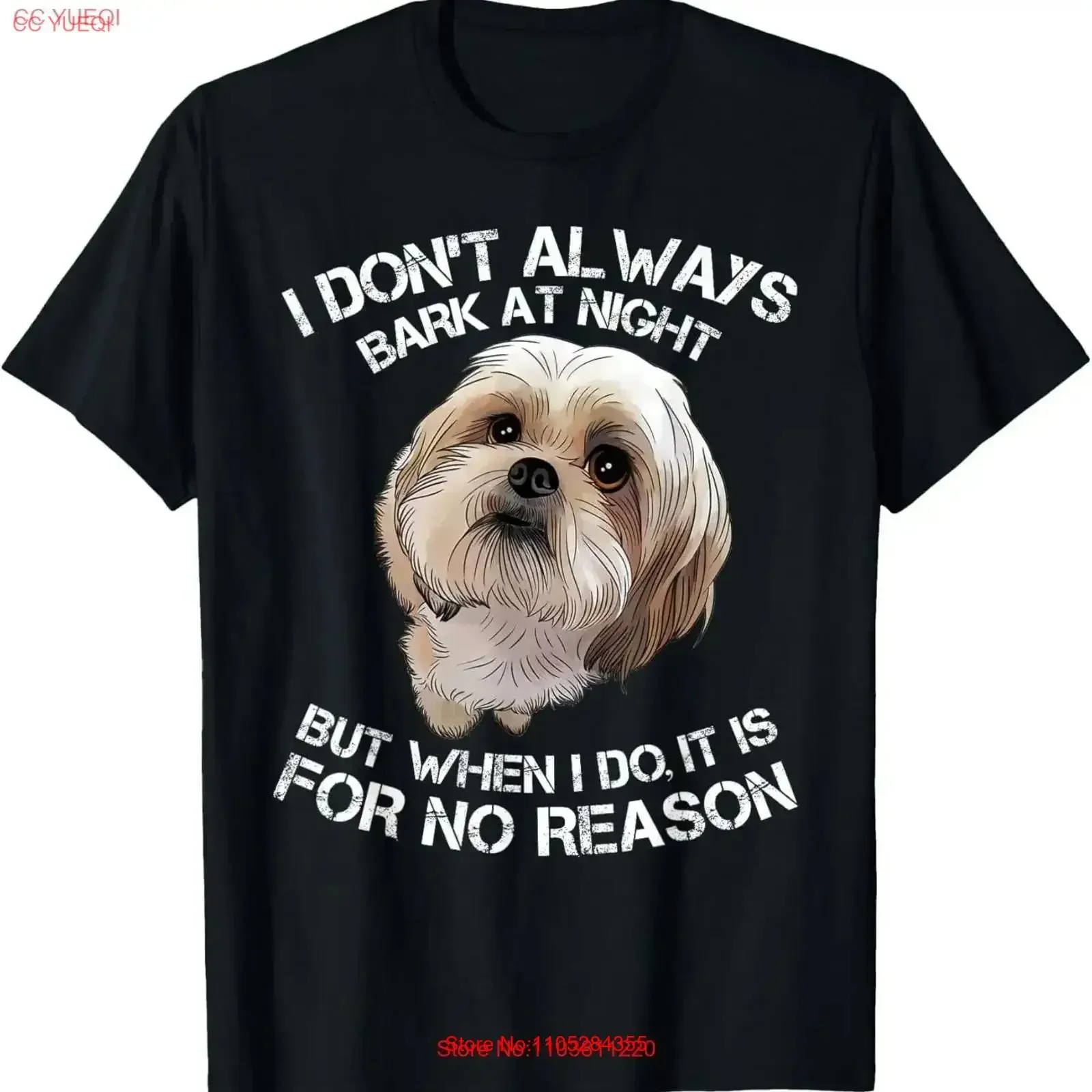 Funny Shih Tzu Dog Pet Breed T shirt Bark Barking Color vintage Washed Stylish streetwear Breathable designer clothes graphic