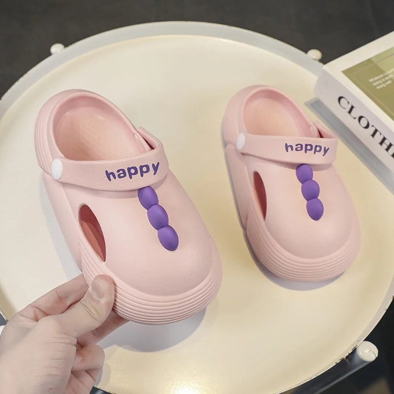 Two Ways To Wear Children Slippers Child Slipper Kids Soft Comfortable Non-Slip Indoor Outdoor Slipper Kid Beach Garden Shoes