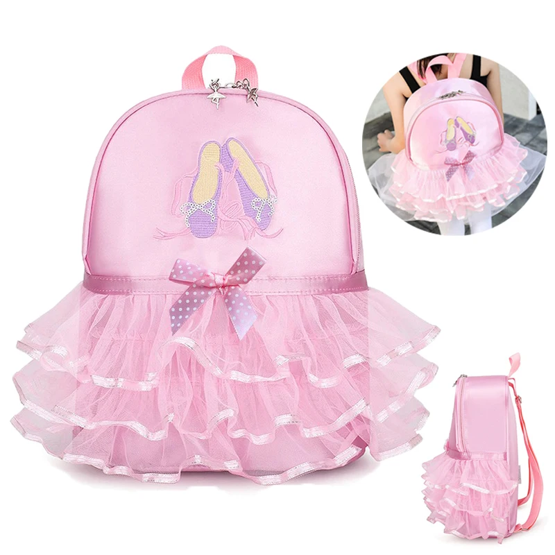 

Детская балетная сумка для девочек, танцевальная сумка для балерины, розовый танцевальный рюкзак, сумки для балета и танцев для девочек, детский школьный рюкзак