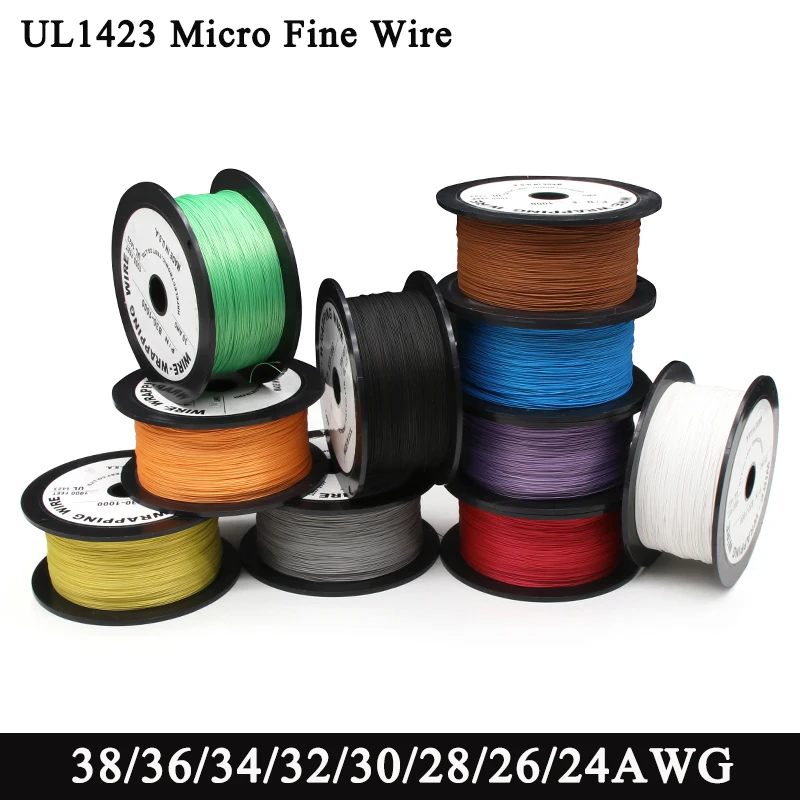 5~100m UL1423 PTFE Wire Silver Plated Single Core Cable (No Scroll) High Temperature Micro Fine Electronic Line DIY Copper Wire