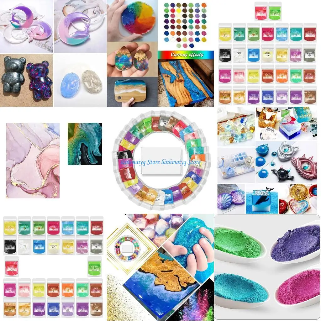 

573B 30 цветов косметического класса натуральный перламутровый природный минеральный порошок слюды