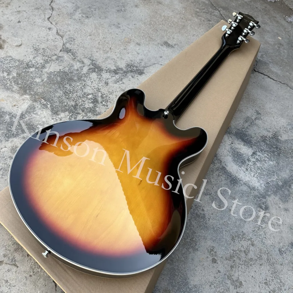 Sunburst Hollow Body Jazz Electric Guitar