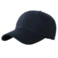 Casquette de baseball en coton classique pour homme et femme, chapeau uni pour papa, profil bas, taille réglable, noir, blanc, rose, marron marine