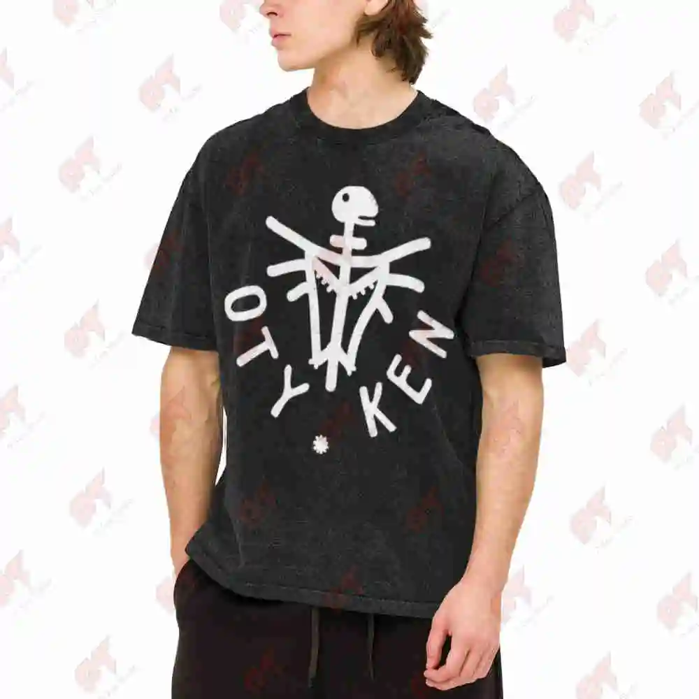 Otyken Ethnic Group Musical Band Vintage Washed Tee Pure Cotton T-Shirt