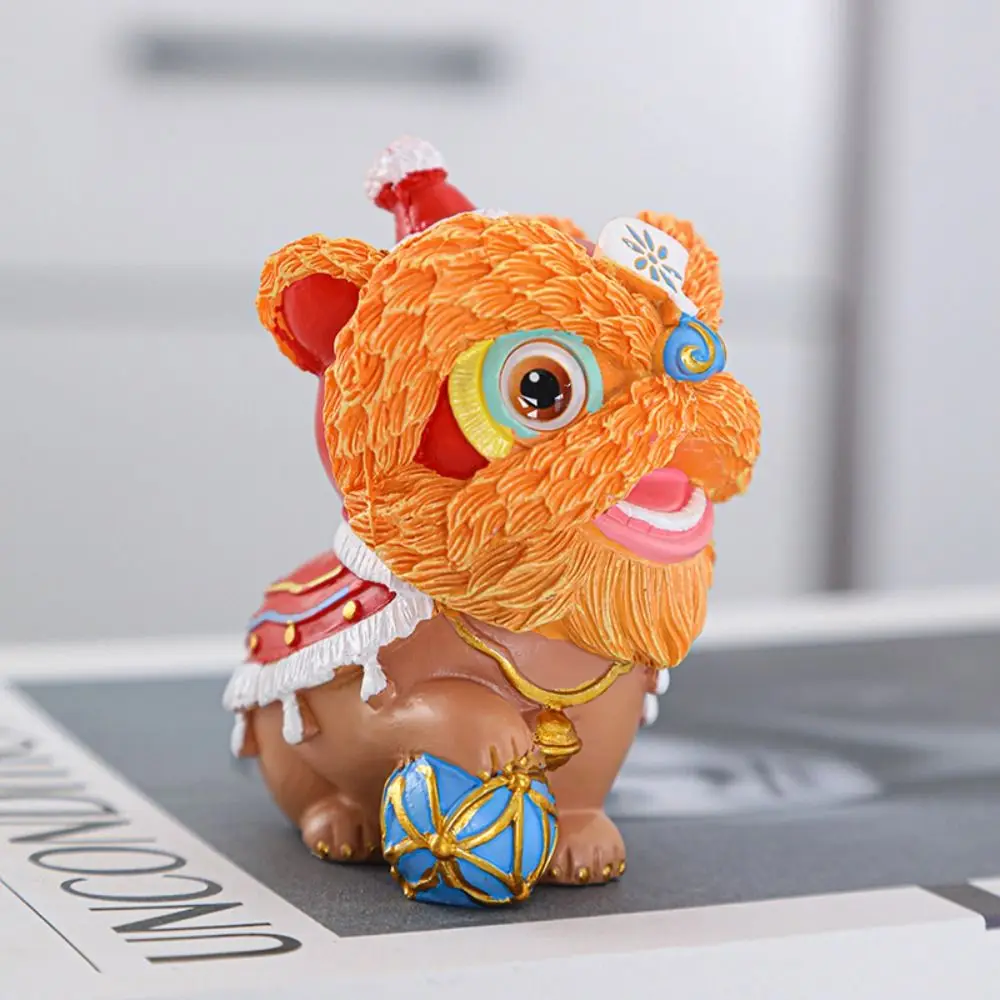 

Desktop Decoration Chinese Style Lion Ornament Cute Modern Animal Statue Handicraft Resin Tea Pet Tea Table