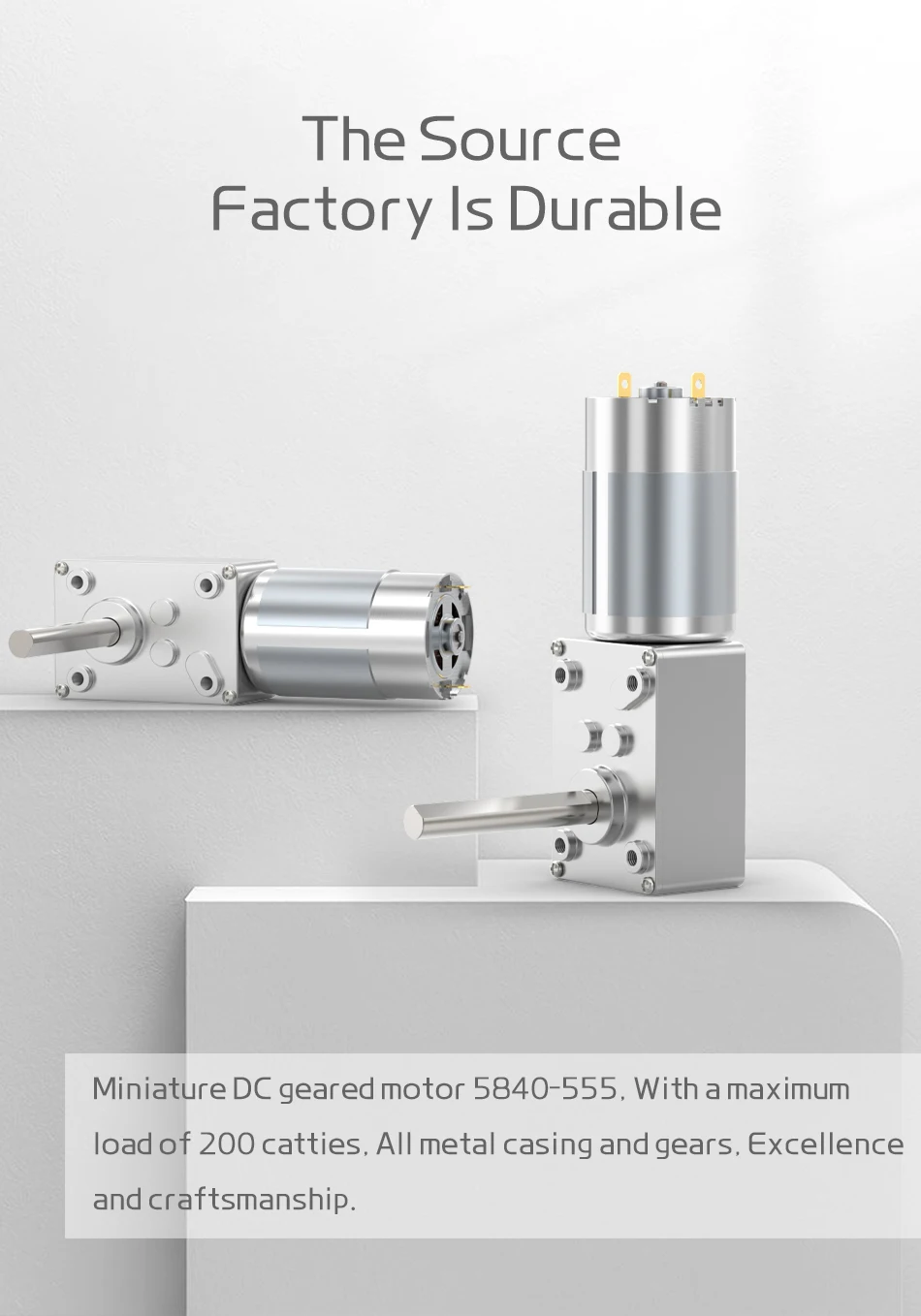 5840-555 Miniatur-Bürsten-Gleichstrommotor 12V24V Unidirektionaler Langachsenmotor mit D-Achse, Vorwärts- und Rückwärtsschaltung, Drehzahlregelung – Detail 7