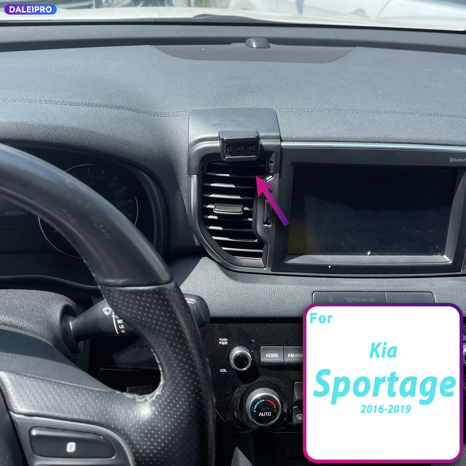 For Kia Sportage QL 2016 2017 2018 2019 Vehicle-Specific Phone Holder Base Smart Car Phone Mount 66W Charging Holder Accessories - view 3