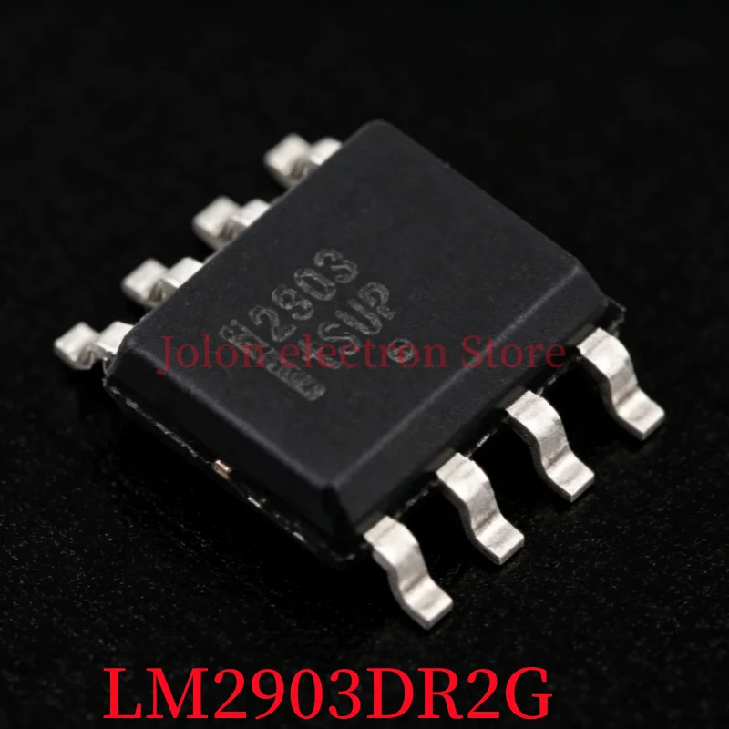 100% new surface-mount LM2903DR2G, silkscreened 2903, SOIC-8 voltage comparator IC chip