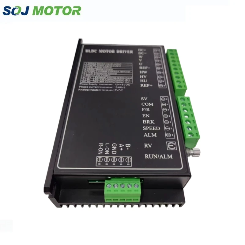 BLSD 4815B وحدة تحكم محرك التيار المستمر بدون فرش 15A 48V 400W يمكن أن تتسرع إلى الأمام والعكس