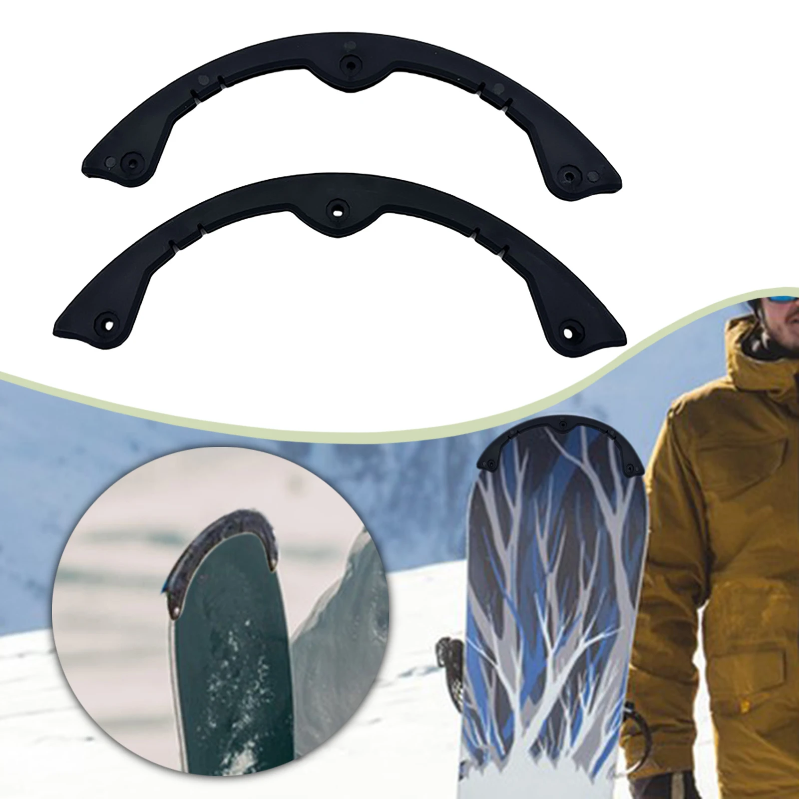 

Комплект из 2 шт. защитных полос для сноуборда, амортизирующие противоударные бамперы для лыж, аксессуары для лыж, защита для дека лонгборда