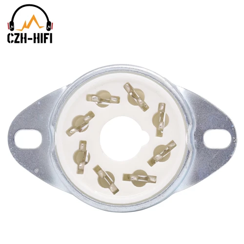 Imagen 2 del producto Base de válvula de enchufe de tubo de cerámica de 8 pines, Conector de lámpara de alimentación para KT88, EL34, 5881, 6SN7, 6CA7, amplificador de Audio Vintage, montaje de chasis DIY, HiFi