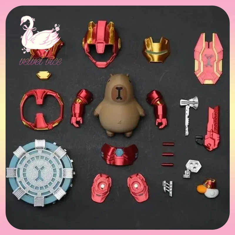Figura Coleccionable de Capibara de la Serie Original Dalitun, Iron Man, Impresión 3D, Iron Dolphin Man, Juguete, Muñeco de Capibara, Adorno, Regalos para Niños