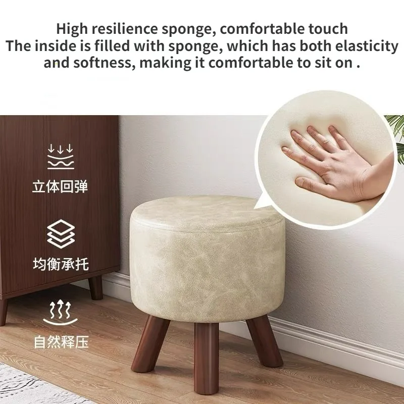 

Small Low Stools Solid Wood Stools Entry Shoes Changing Stool Living Room Tea Table Stools Square Stool Sofa Side Stool Ottomans