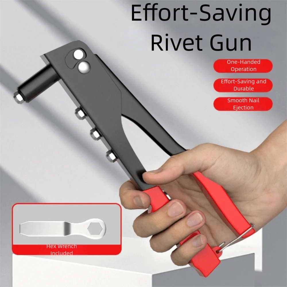 Set Riveter Tugas Berat Konstruksi Baja Alat Rivet Tarik Inti Manual Pegangan Ganda Riveter Tangan