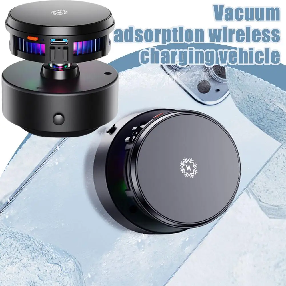 Vacuum Magnetic Suction Cup Wireless Charging Mobile Rotated 3 Can Be Car Temperature Phone Adjustable Levels Drop Holder O4P5