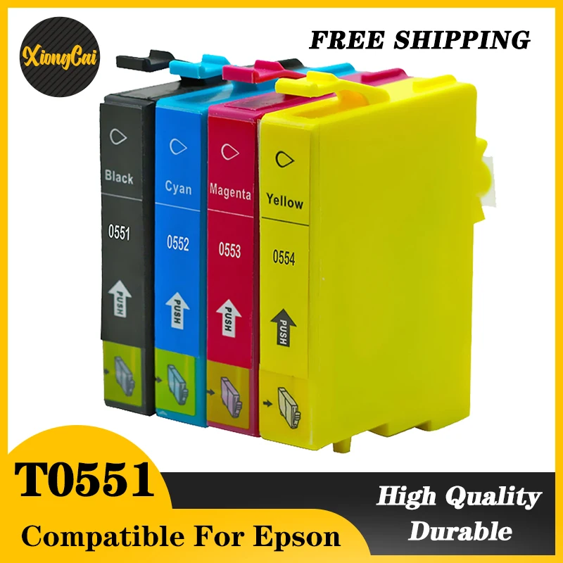 T0551 Compatible Ink Cartridge For Epson T0551 T0552 T0553 T0554 Stylus Photo R240 R245 RX420 RX425 RX520 printer T0551-T0554