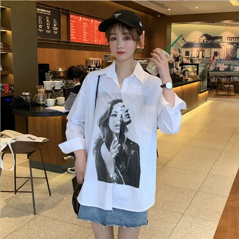 

Spring summer ladies shirts New fashion Printing Women Blouses Long Sleeve Blouses Shirts Blusas Mujer