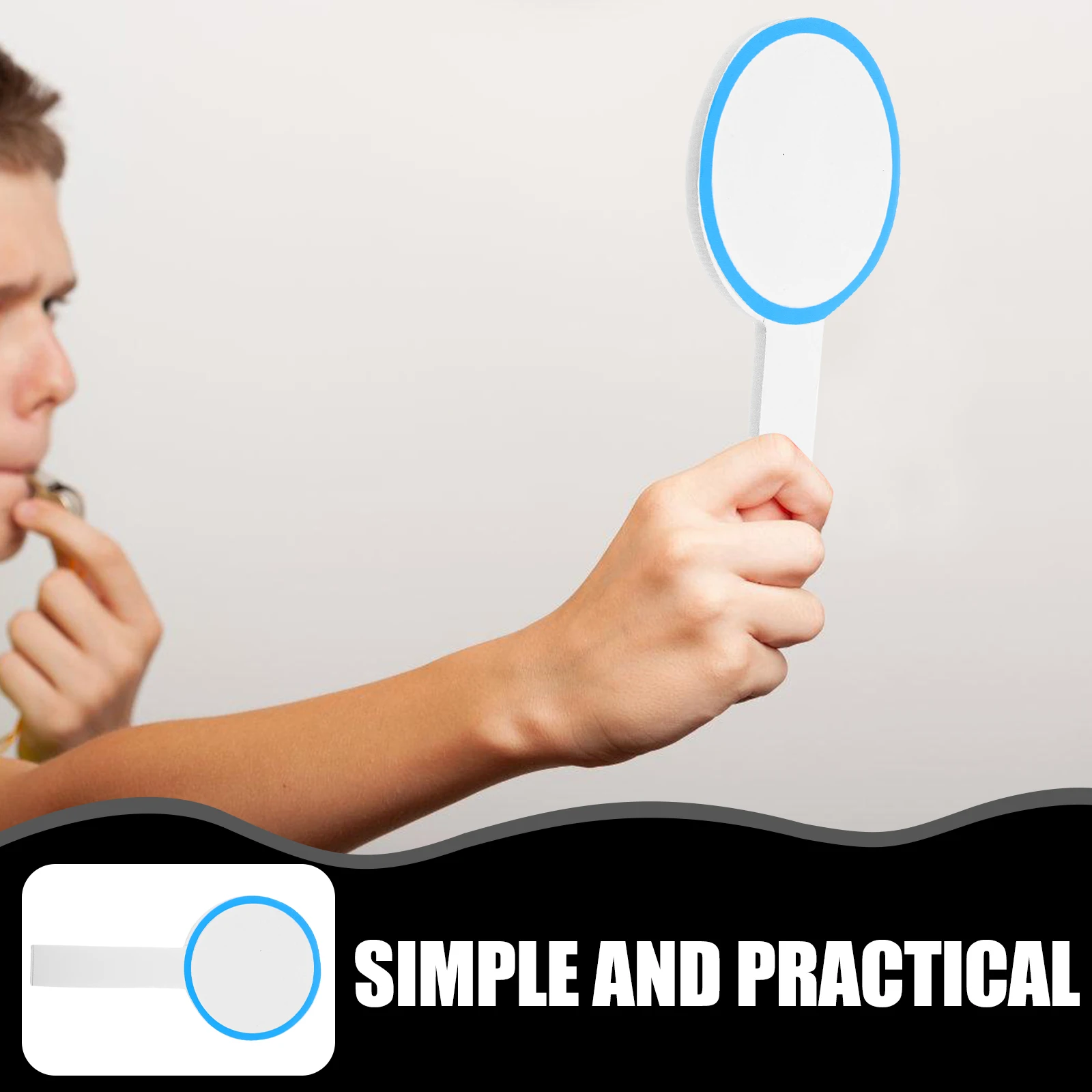 6pcs Erasable White Boards Blank Game Paddle Voting Scoreboard Handheld Dry Erase Board Reusable Office Supplies