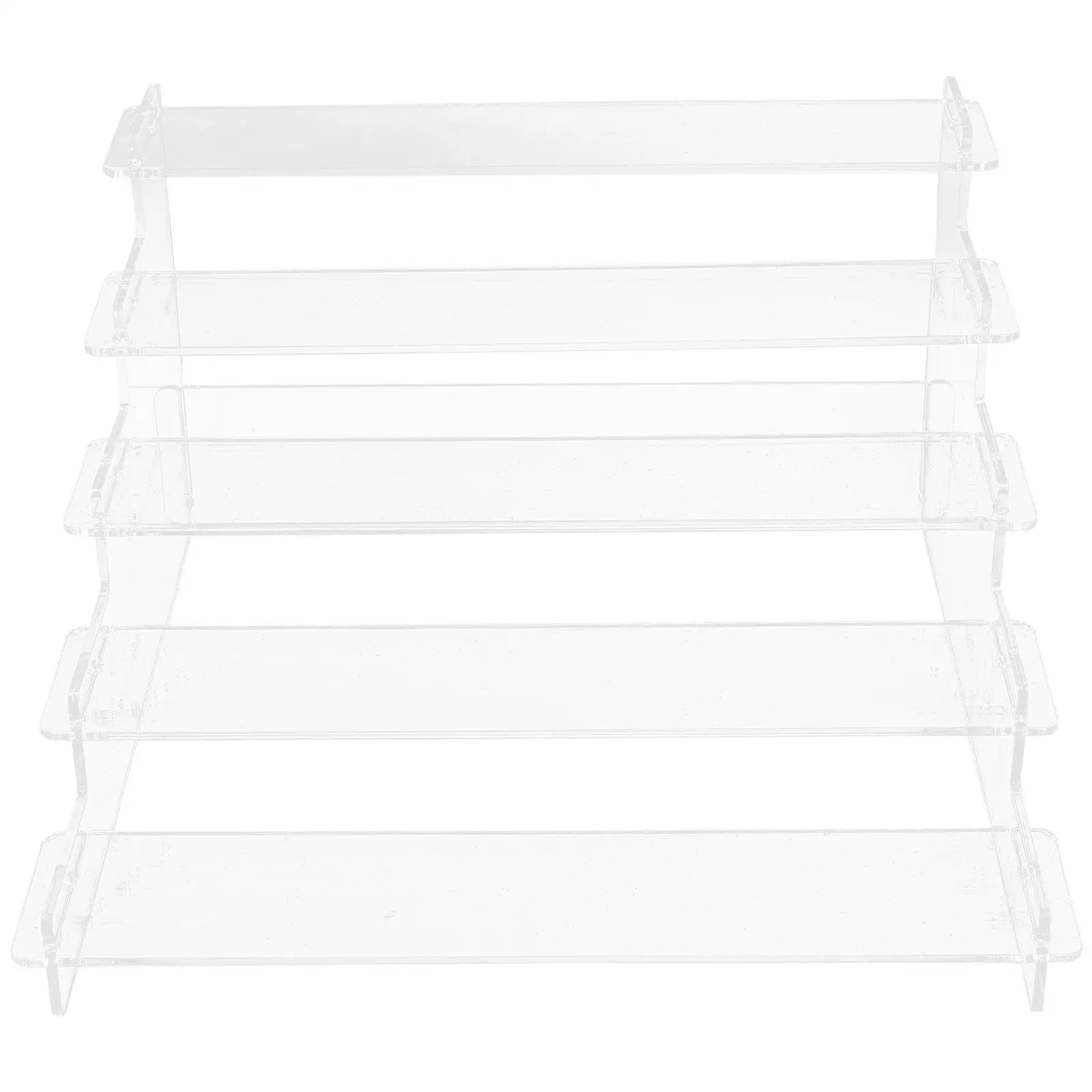 

Counter Transparent Ladder Display Rack Bookends Jewelry Stand Product Room Multilayer Travel Scent
