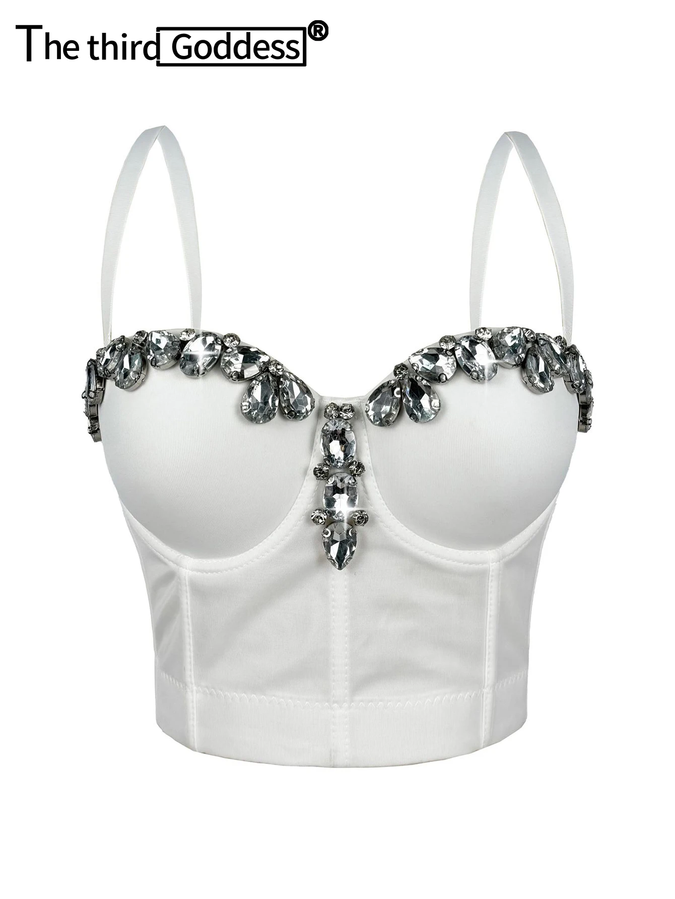 Sexy Halter Rhinestone Corset Crop Top Women Summer Night Club Party Tops for Woman Clothes Cropped Tank Top Hotwife Streetwear image 4
