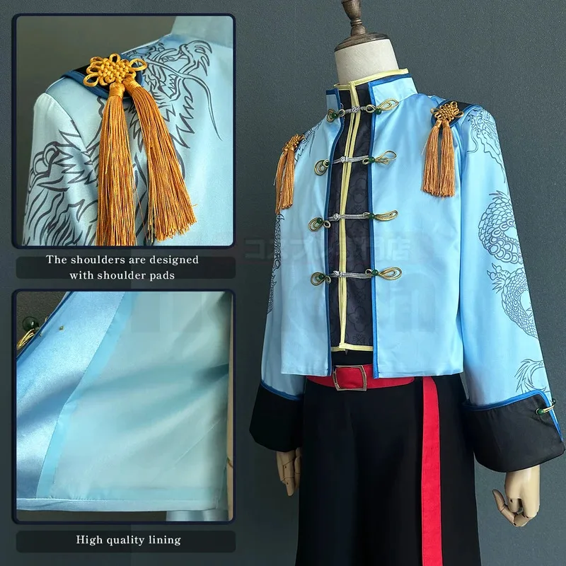 

Mob 100 Anime Mobu Saiko Hyaku Kageyama Shigeo Cosplay China Costume Wig Kung Fu Tang Suit Outfit Stage Uniform Gift6;d'3,h'7.b