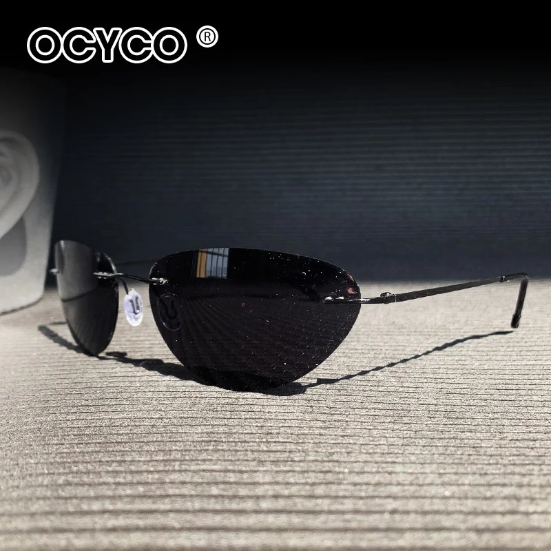 2025 Cyber Y2k The Matrix Neo Style Polarized Sunglasses Ultralight Rimless Photochromic Driving Glasses image 2