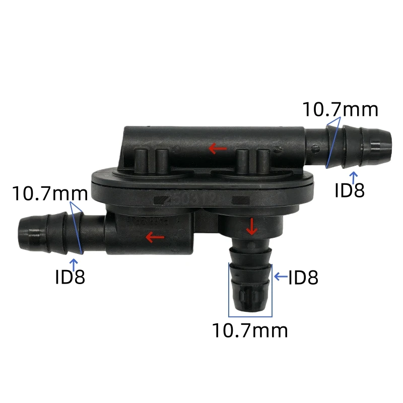 ID8 one way valve non return valve Tee fuel line quick connector one in two out fuel pipe fittings auto fastener clip 1pc
