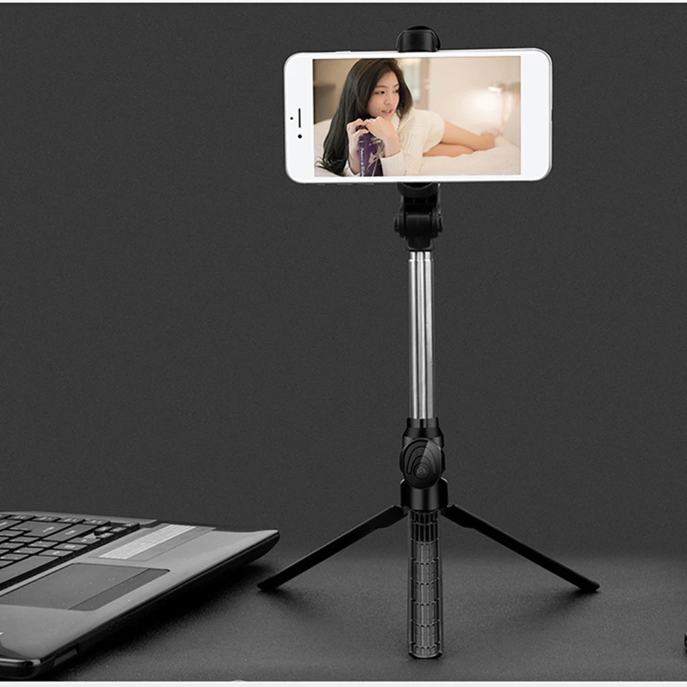 

Adjustable Tripod Selfie Stick with Remote Control Compatible with Most Smartphones Foldable Portable Phone Mount Stand Black