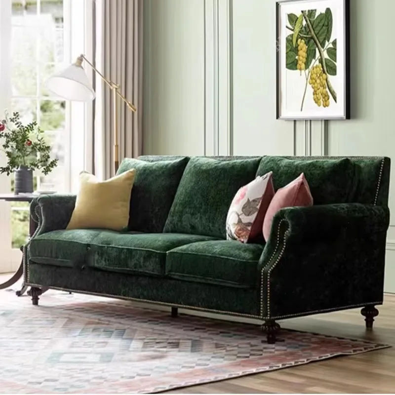 Vintage Nordic Simple Sofa Modern Luxury Soft Couches Cushion Sofa Plush Chaise Muebles Para Salas Modernos Home Furniture