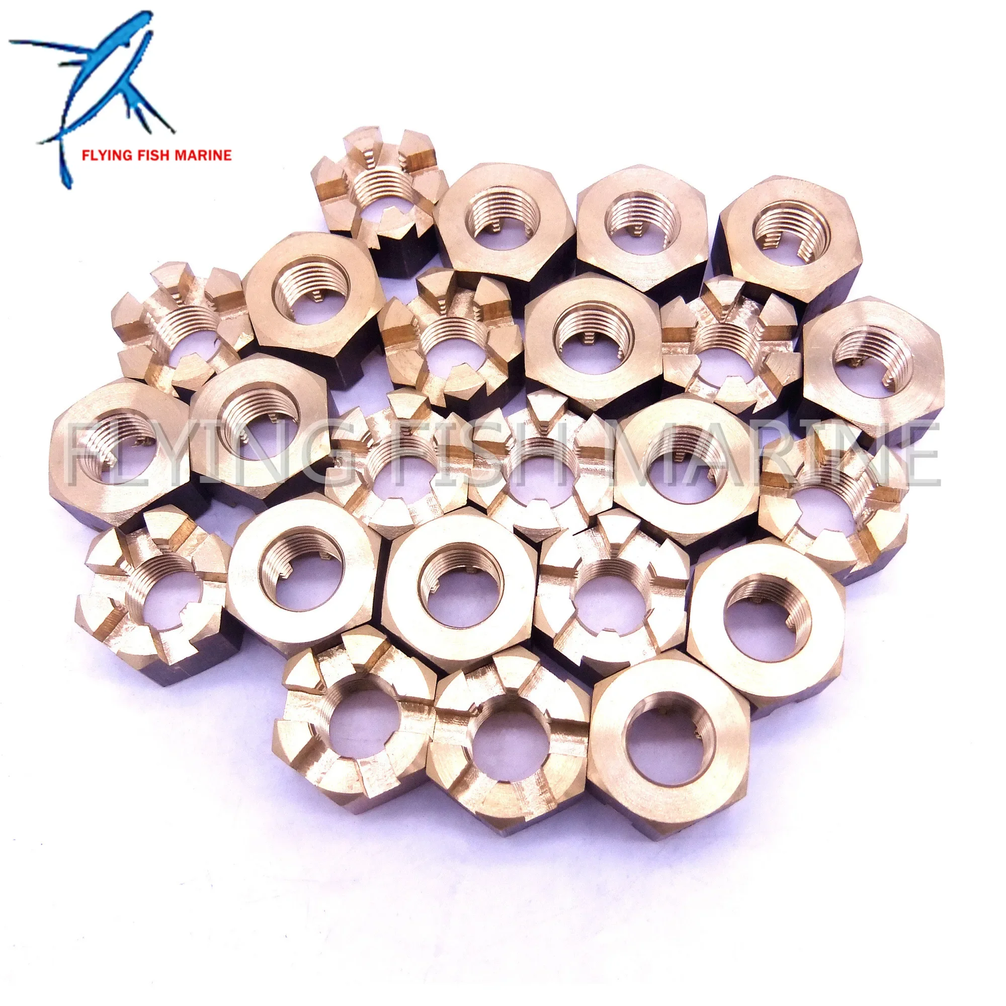 

90171-14013 Outboard Castle Prop Propeller Nut for Yamaha 25HP 30HP Boat Motor
