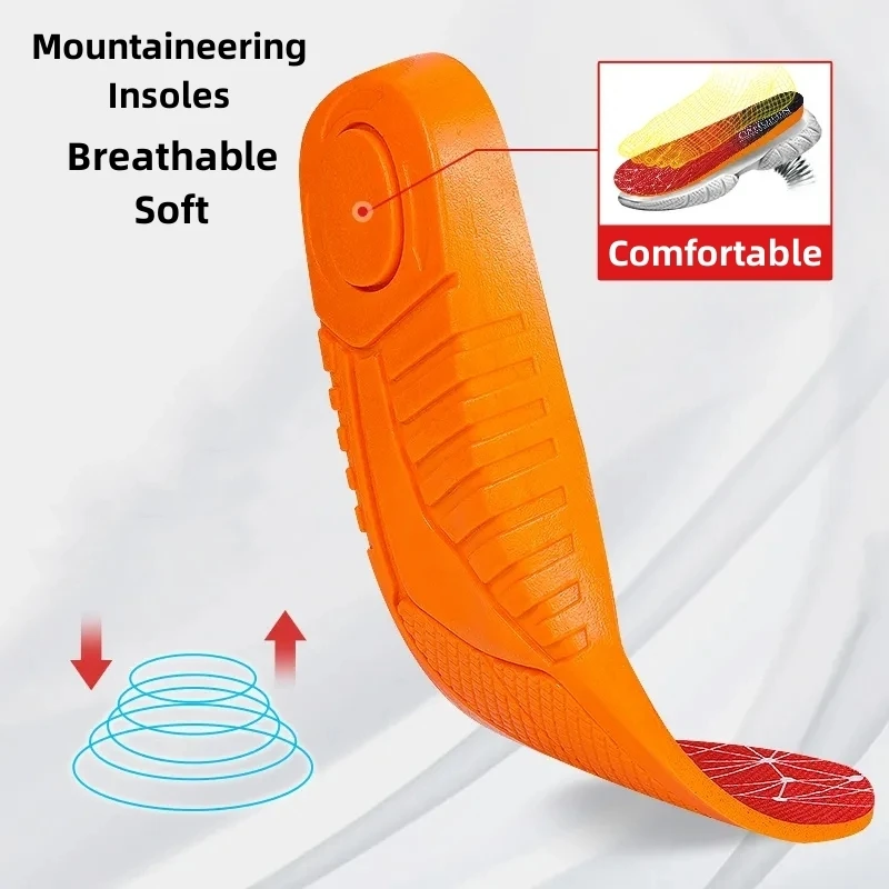 

Hiking Mountaineering Field Jogging Camping Cycling Insole Thickened High Elastic Latex Soft Sole Shock Absorbing Stretch Insole