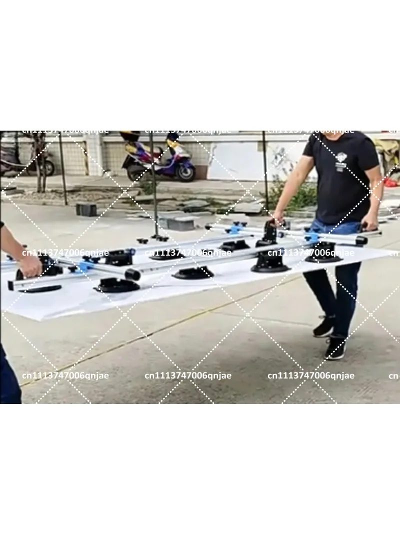 Large Format Tile Suction Cup Lifter Rack for Transporting & Laying Big Glass Stone Panels, Heavy Duty