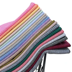wide 1mm stripe 100% cotton knitting elastic fabric DIY sewing clothing cloth 165cm wide 100% tissu hometextile tela sewing