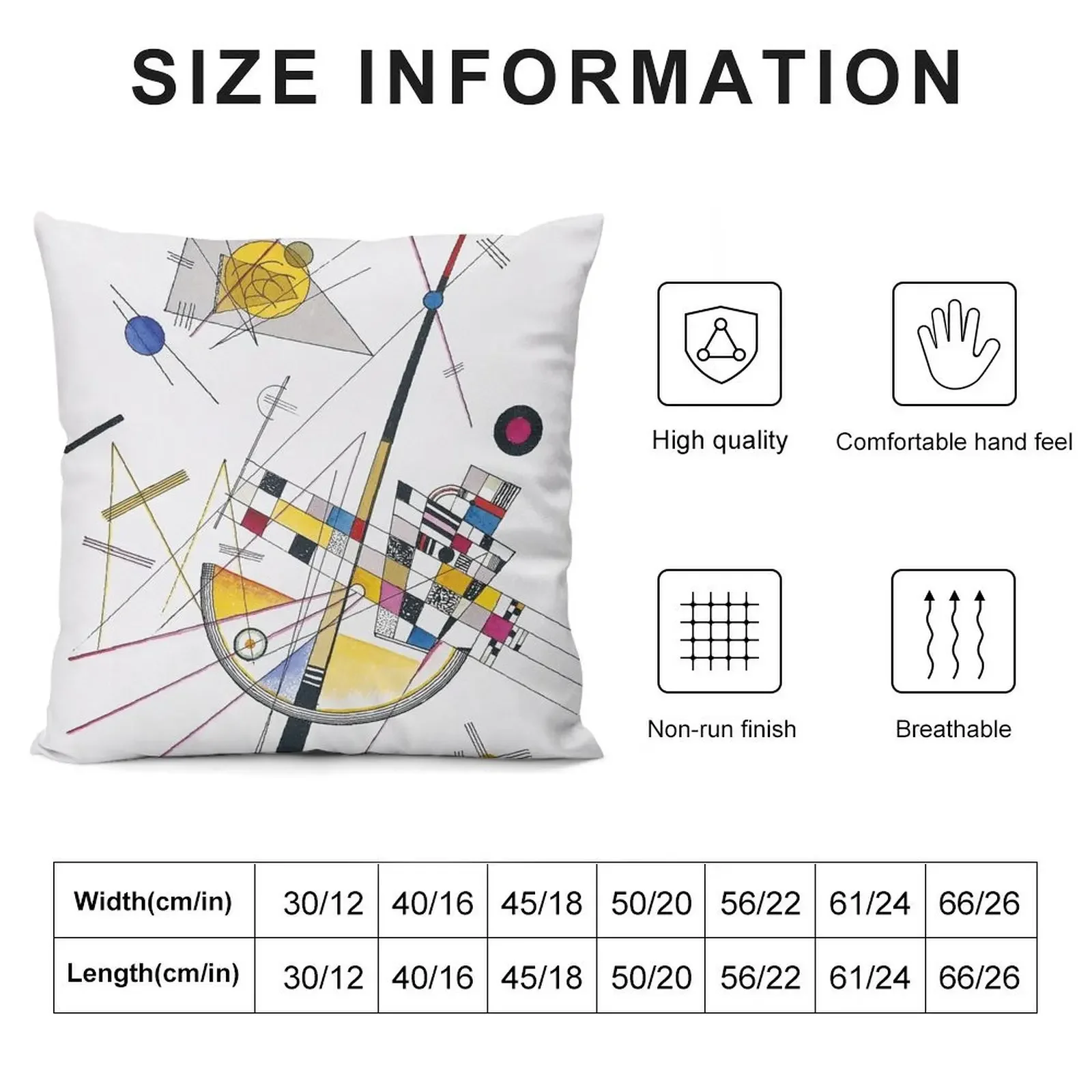 Wassily Kandinsky Delicate Tension Throw Pillow Sofa Cover Decorative Cushion Cover christmas decorations 2025 pillow