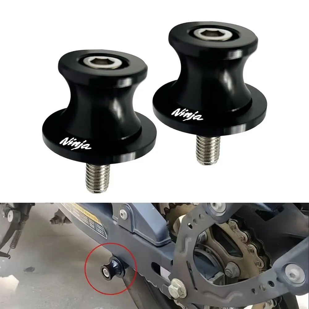 

New For Kawasaki Ninja 250 300 400 500 650 Motorcycle Accessories M10 Swingarm Spool Slider 10MM Stand Screws