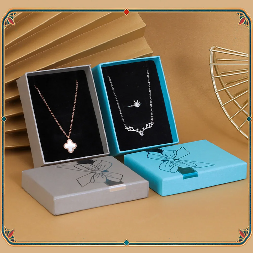 Jewelry Organizer Box Butterfly Bow pattern gift box for Engagement Ring Earrings Necklace Bracelet Display Packaging Gift