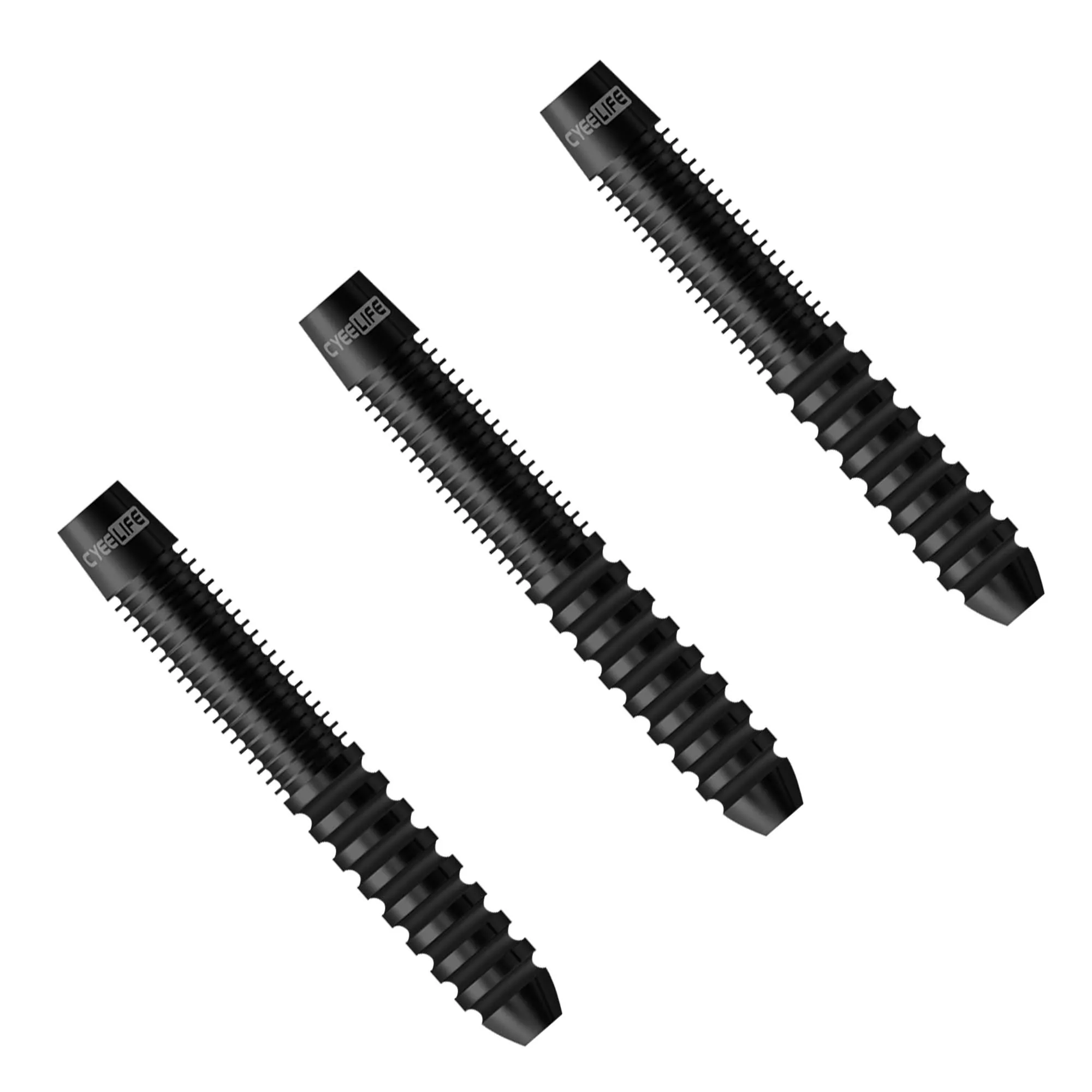 CyeeLife-Soft Dart Barrels, 18 Gram, Tungsten, 90%, Plastic Tip, Dart Board, No Accessories, 3Pcs - view 3