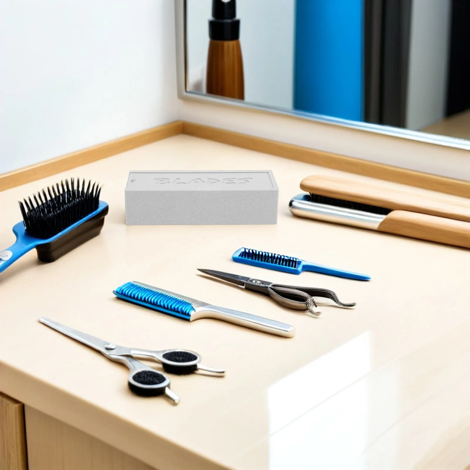 White Double Compartment Blade Storage Case Blade Holder for Home Bathroom Barber Use Clipper Shaving Accessories Organizer Box