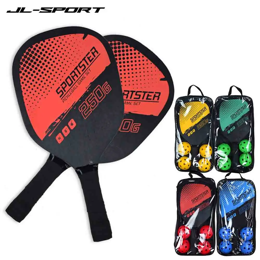 Pickleball Paddle Set With 2 Rackets 4 Balls Wooden Pickleball Paddle Racket Set With Ball Outdoor FOR Sports Combination