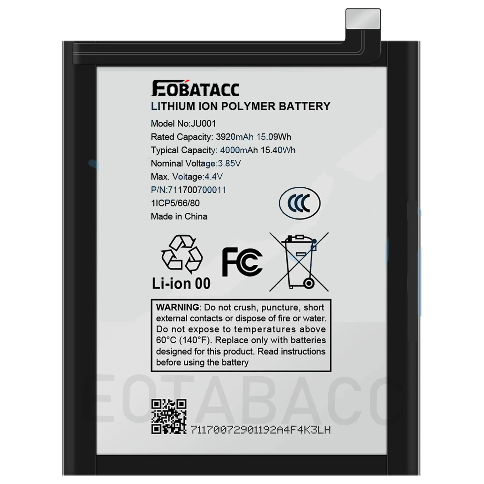 

2025 years Original New 4000mAh Ju001 Battery For Celero REVVL V CRICKET ICON 4 5G battery