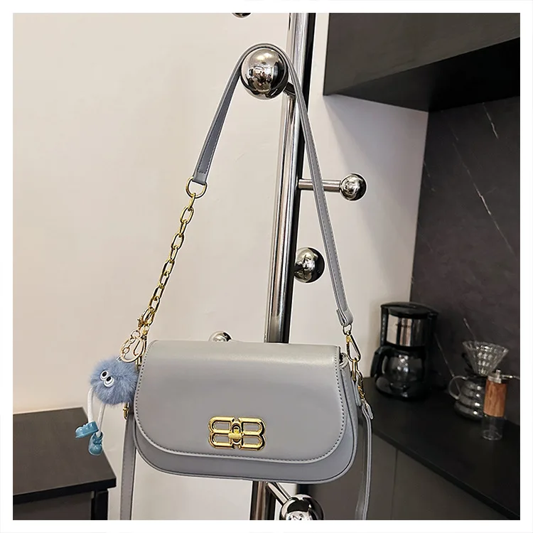 حقيبة نسائية أنيقة عالية الإحساس - سلسلة حضرية بسيطة مربعة صغيرة، حقيبة كتف/ماسن عصرية متعددة الاستخدامات عالية الملمس للنساء #3