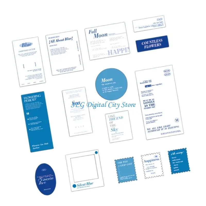 U75B Waterproof Decorative Sticker for Scrapbooking, Letters, Scrapbooking Sticker Scrapbook Accessories Artistic Sticker