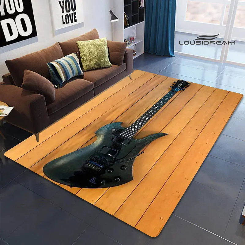 B.C.rich guitar logo printed carpet Living room bedroom non -slip carpet Yoga mat Outdoor carpet kawaii rug birthday gift