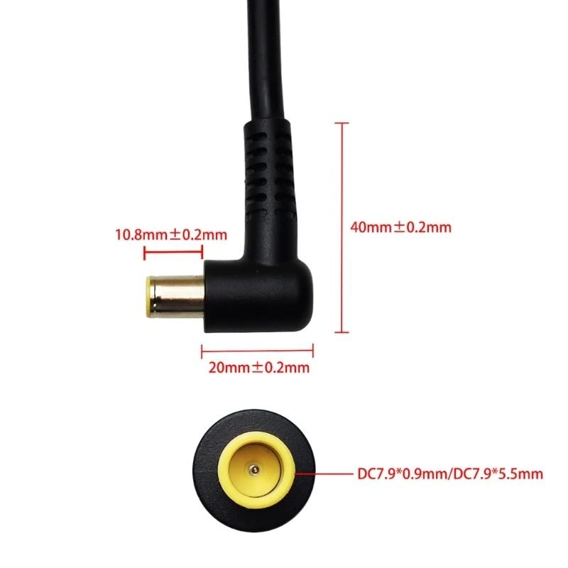 DC7909 Power Pigtails Cable 8mm Male Plug to Bare Wire Open End Power Supply