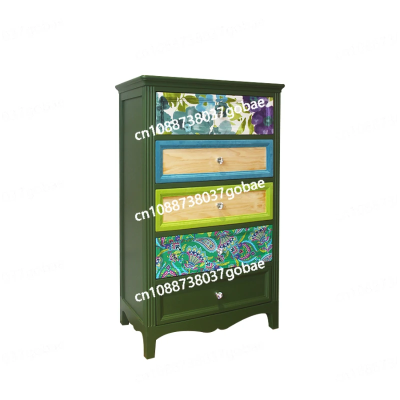 CX Living Room Solid Wood Chest of Drawers Locker Bedroom Chest of Drawers Cloakroom Storage Cabinet