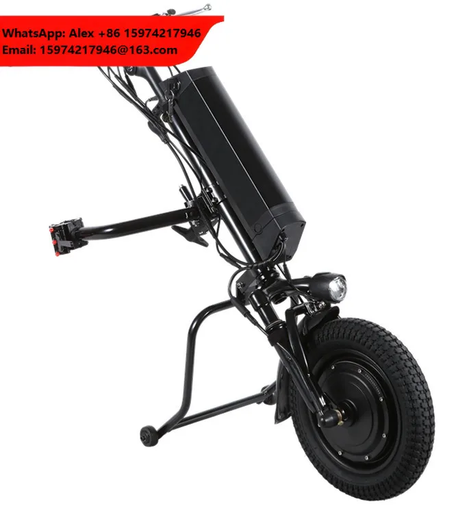 Drop Ship Support 36v 500w Full Wheel Motor Wheelchair Attachment Electric Handcycle With 11.6ah Battery
