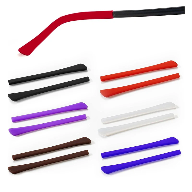 200pcs Soft Silicone Anti Slip Eyeglasses Glasses Temple Tips Accessories Optical Frame Temples Square hole ST038