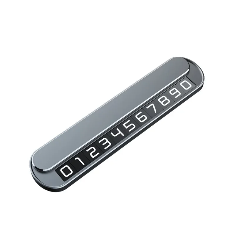 Full Alloy Dual Number Parking Plate, Luxury Temporary Phone Sign, Premium Dashboard Card for Auto Interior Accessories - view 5
